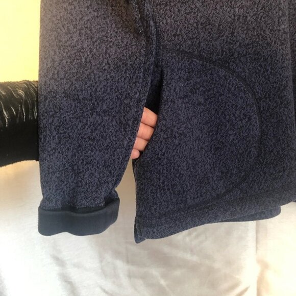 Woolrich Ladies  XLg Hooded Sweater in Heathered Navy Blue - Picture 6 of 9